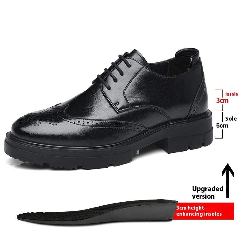 Men's Cowhide Business Suit Casual Elevator Shoes