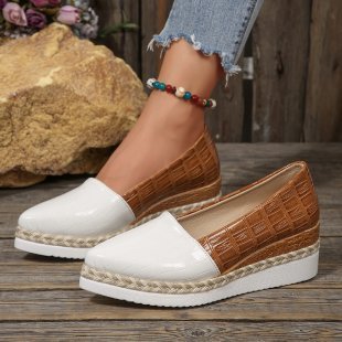 Plus Size Woven Hemp Rope Pointed Women's Shoes