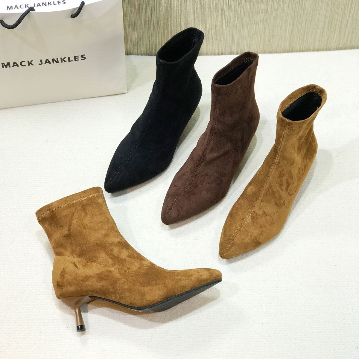 Small Ankle Boots Pointed Toe Fashion Boots Martin Boots