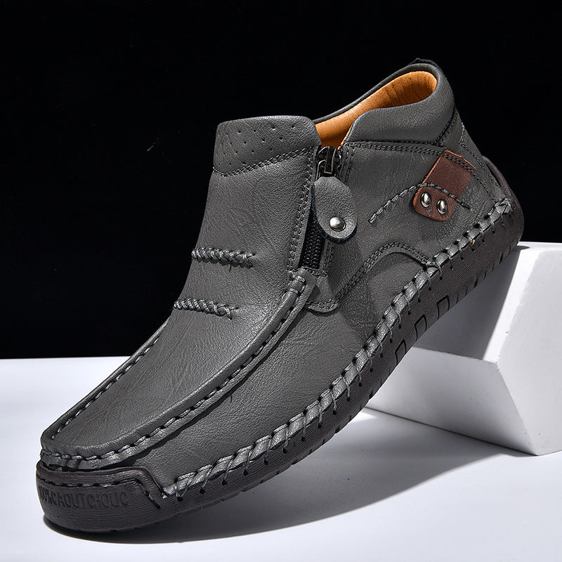 Plus Size Men's Outdoor Casual Shoes Slip-on Flat Bottom