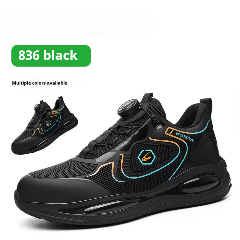 Rotating Button Men's Lightweight And Comfortable Labor Protection Shoes