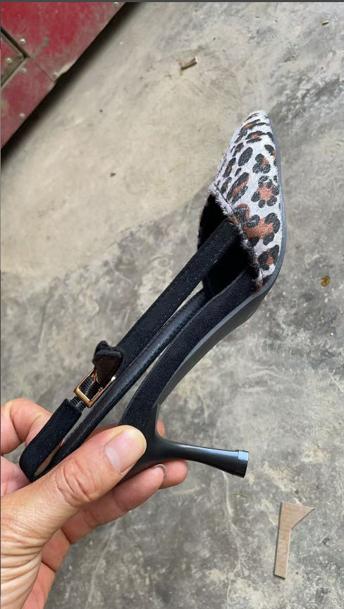 Scattered Pointed Toe Suede Women's Sandals