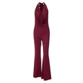 Collar Strap Halter Sexy Backless Slim Fit Jumpsuit