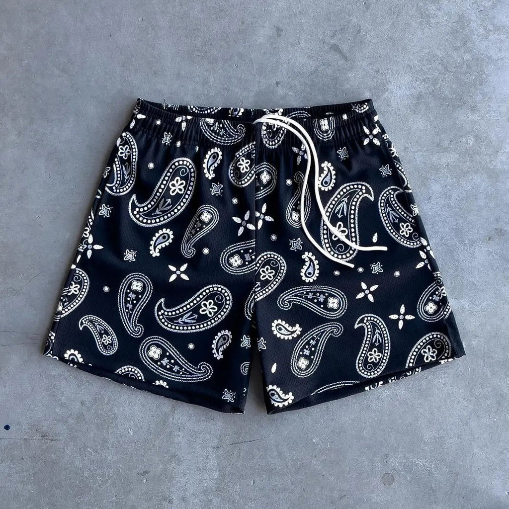 Men's Fitness Mesh Breathable Loose Sports And Leisure Shorts