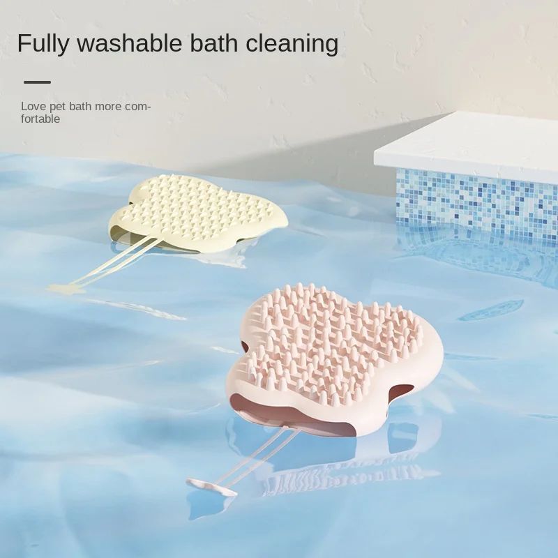 Pet Bathing Brush Silicone Massager Gloves Dog Soft Bathroom Washing Gloves Hair Deshedding Brush Pet Cleaning Grooming Supplies