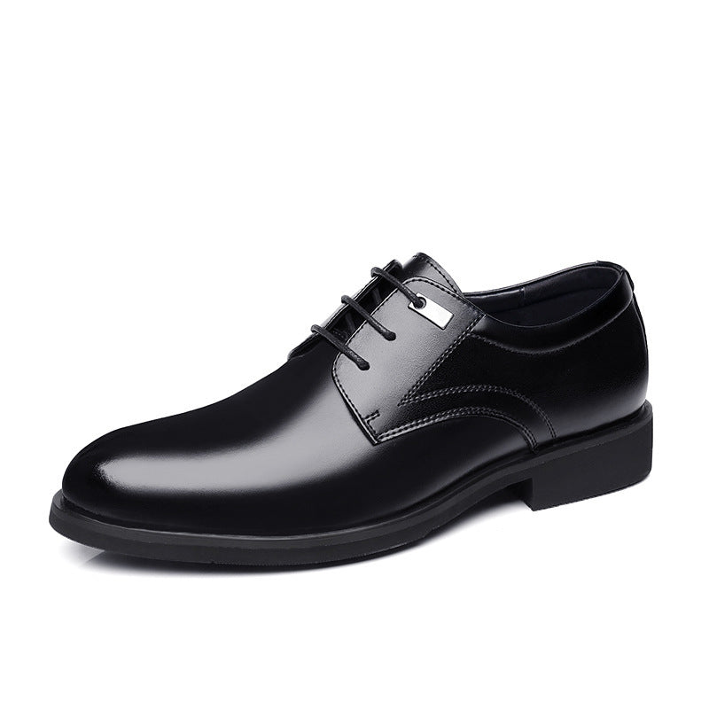 Business Formal Wear Breathable Hollow Men's Cowhide Height Increasing Shoes