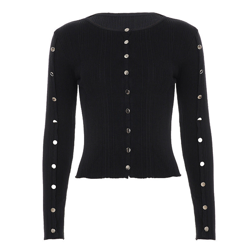 Retro Mori Style V-neck Bedford Cord Sweater