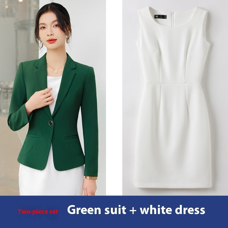 Women's Chanel Style Suit White Vest Dress