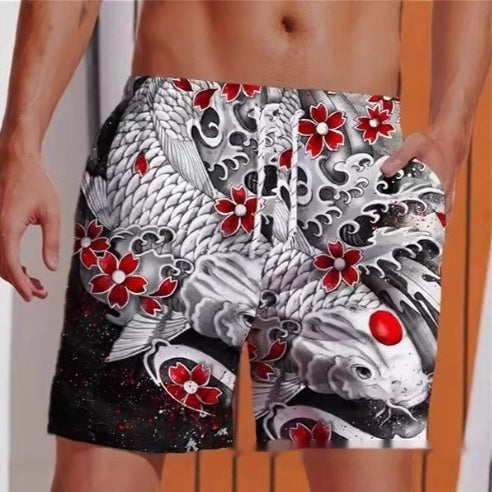 Men's Fashion 3D Printed Swimming Beach Shorts