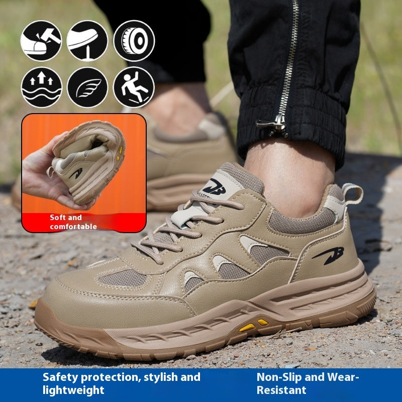 Anti-smashing And Anti-penetration Summer Sweat Absorbing Breathable Work Shoes