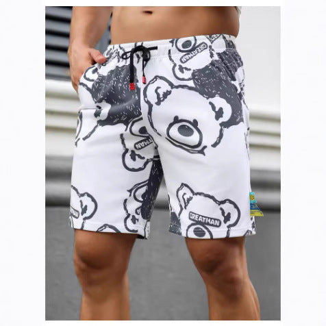 Bear Print Summer Beach Holiday Beach Pants