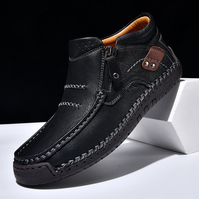 Plus Size Men's Outdoor Casual Shoes Slip-on Flat Bottom