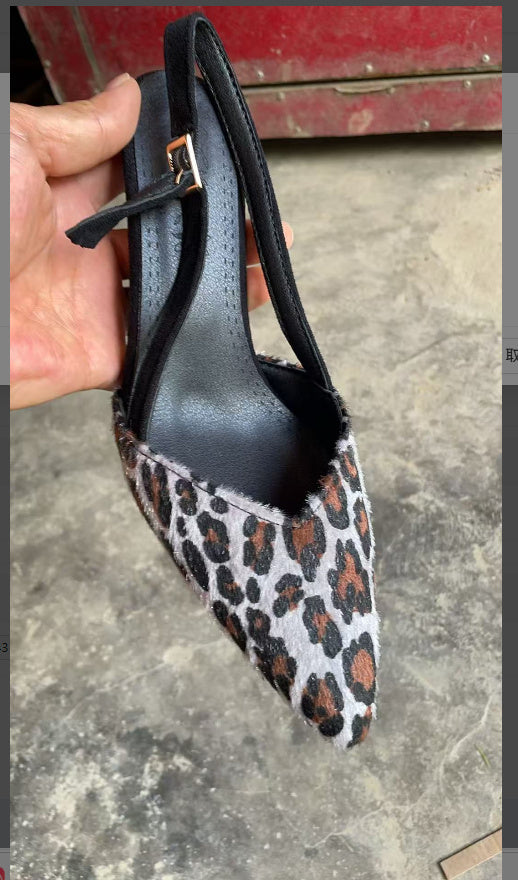 Scattered Pointed Toe Suede Women's Sandals