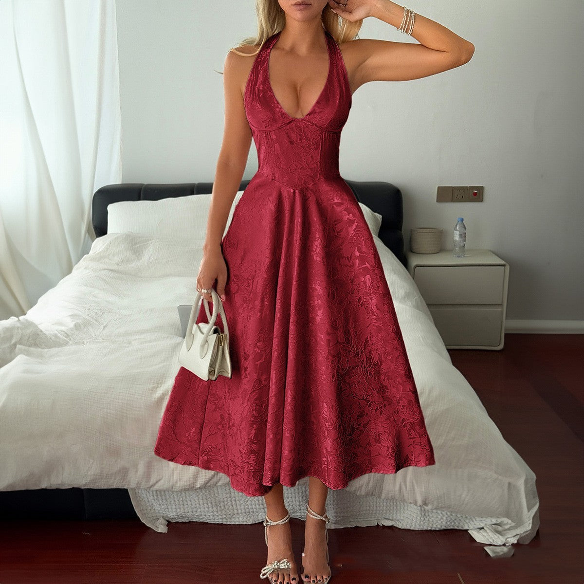 European And American High-end Halter Neck Dress
