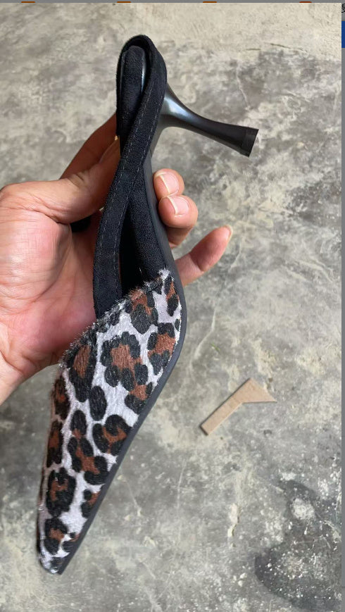 Scattered Pointed Toe Suede Women's Sandals